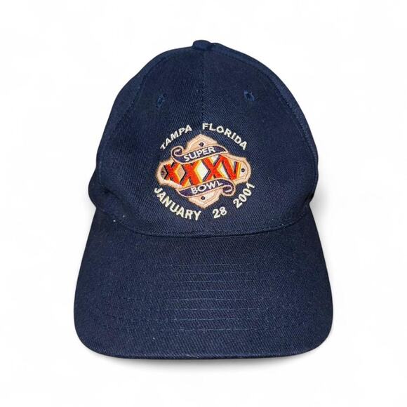 NFL Super Bowl XXXV Ravens vs. Giants-Tampa Embroidered SnapBack Logo Athletic - Picture 1 of 6